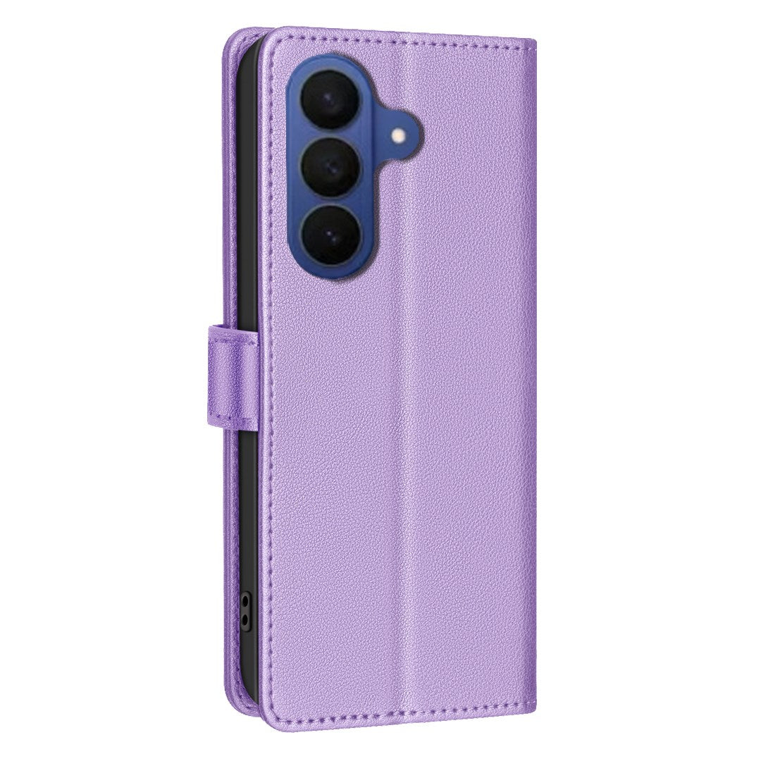 Samsung Galaxy S26+ (Plus) BINFEN Kunstskinn Flip Deksel med RFID Blokkering - Lilla