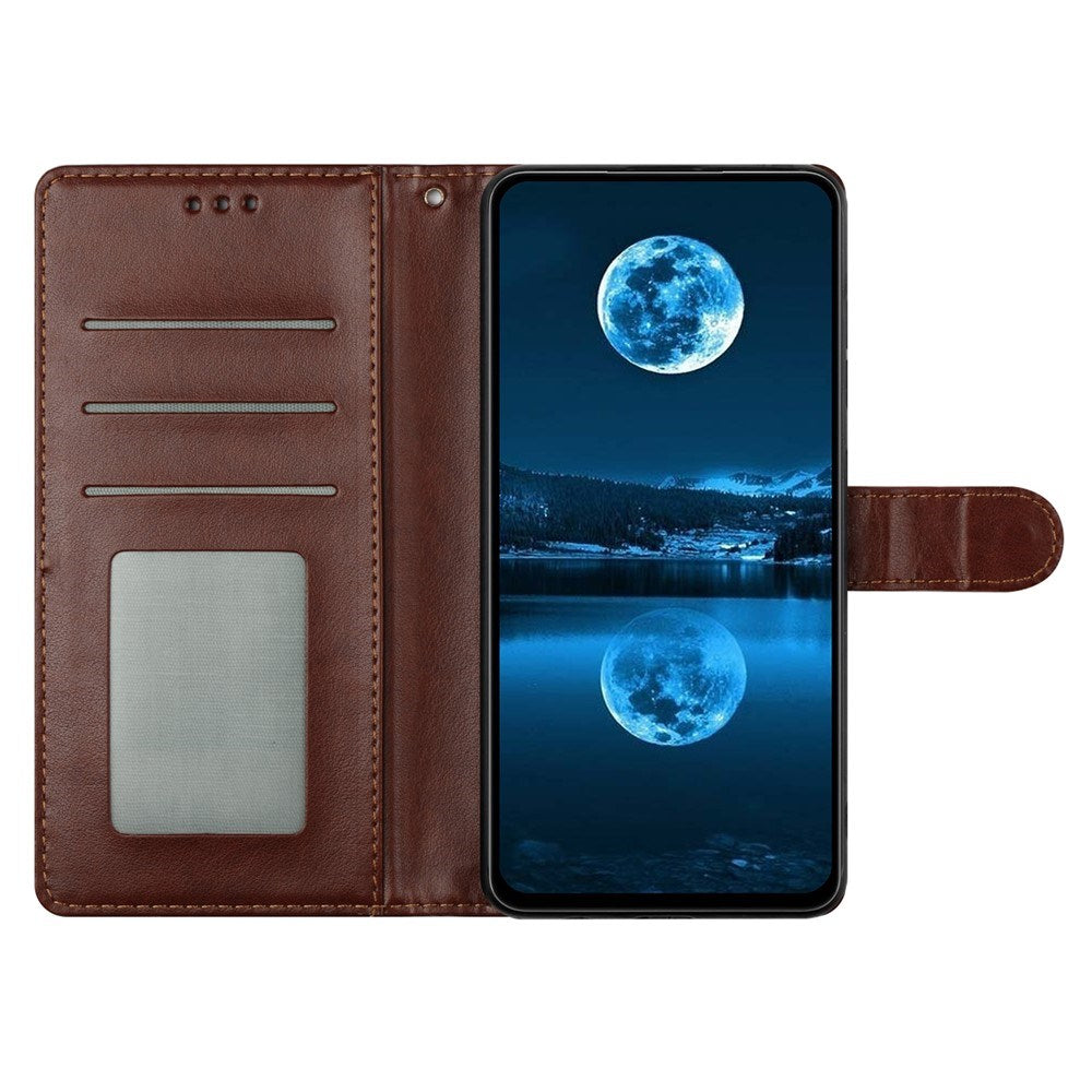 Samsung Galaxy A27 EIDERWOOD Kunstskinn Flip Deksel med Strop - Brun