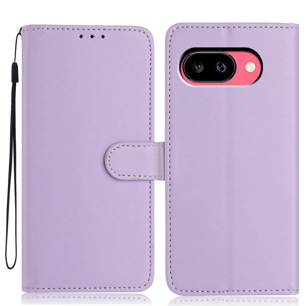 Google Pixel 10a EIDERWOOD Kunstskinn Flip Deksel m. Stropp & Utfellbar Kortholder – Lilla