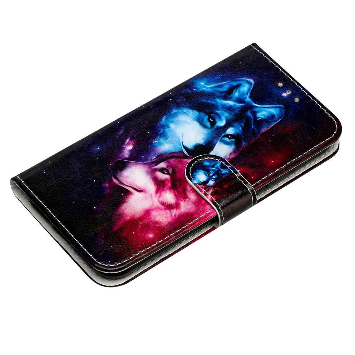 Samsung Galaxy A57 EIDERWOOD Kunstskinn Flip Deksel m. Mønster & Stropp - Ulver