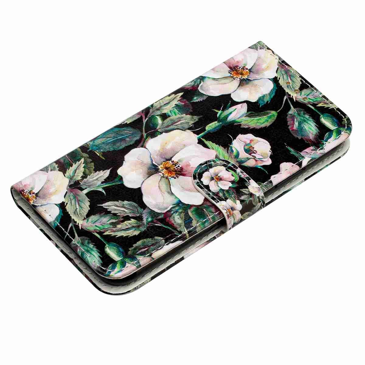 Samsung Galaxy A57 EIDERWOOD Kunstskinn Flip Deksel m. Mønster & Stropp - Magnolia