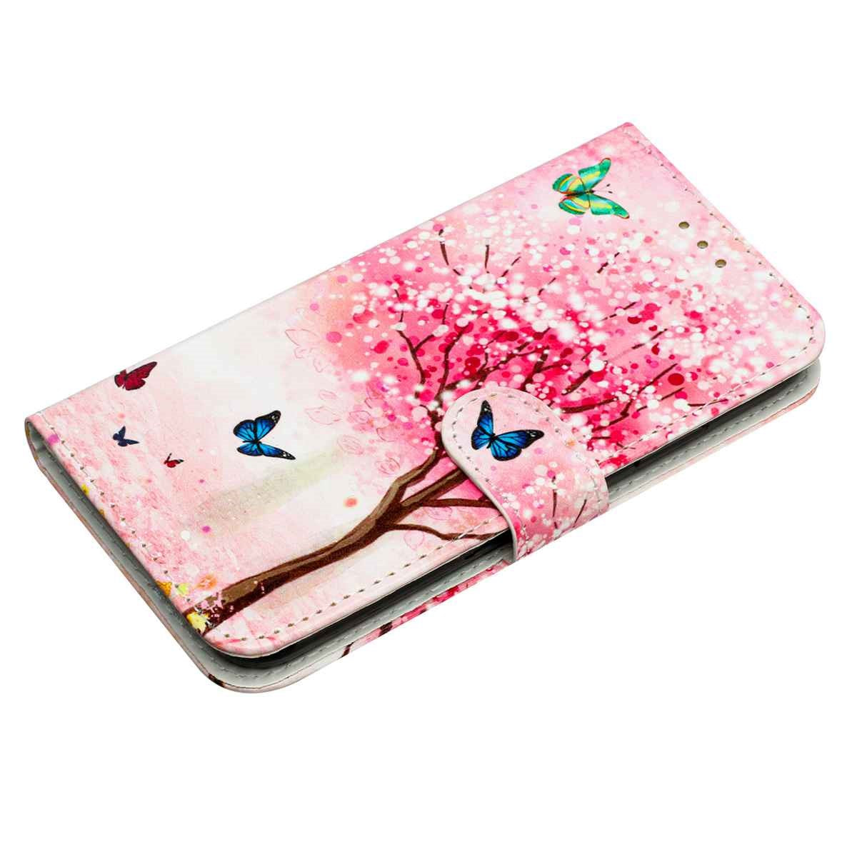 Samsung Galaxy A57 EIDERWOOD Kunstskinn Flip Deksel m. Mønster & Stropp - Kirsebærtre