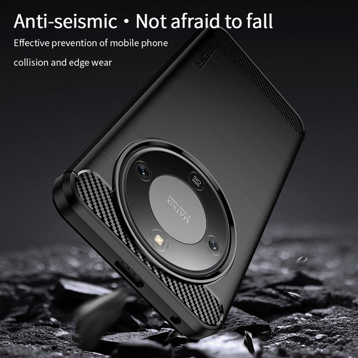 Honor Magic8 Lite MOFI Brushed Carbon Fiber Plast Deksel - Blå