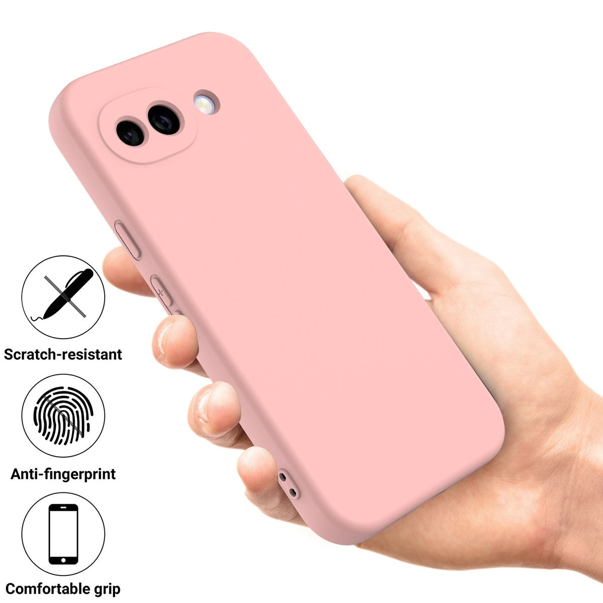 Google Pixel 10a EIDERWOOD Fôret Silikon Deksel m. Rem - Rosa