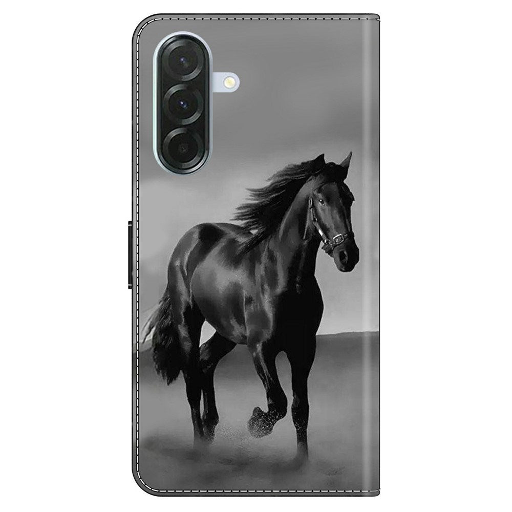 Samsung Galaxy A57 EIDERWOOD Flip Deksel med Kortholder & Stativfunksjon - Hest