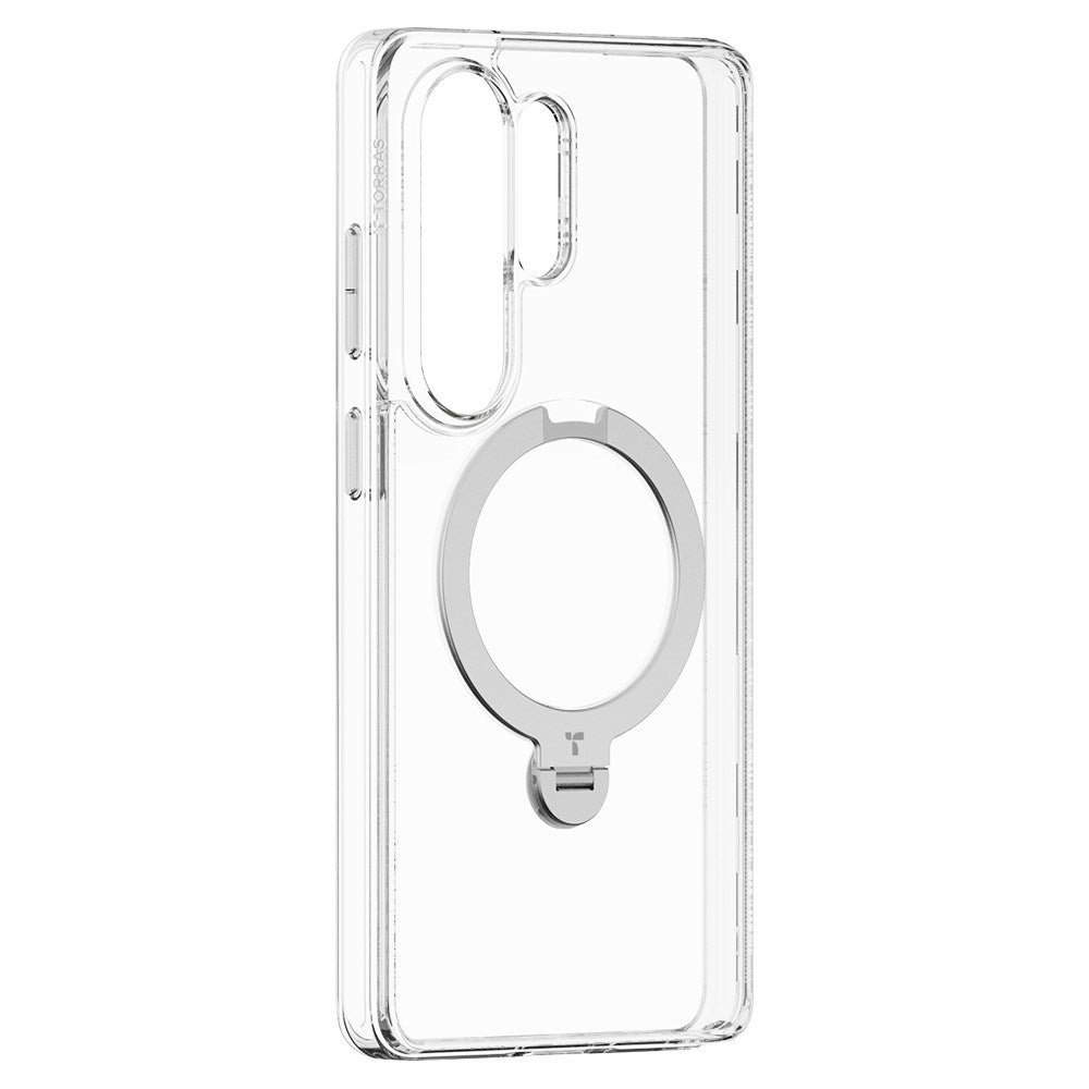 Samsung Galaxy S26 Ultra TORRAS Ostand Q3 Spin Hybrid Plast Deksel m. Kickstand - MagSafe Kompatibel - Gjennomsiktig