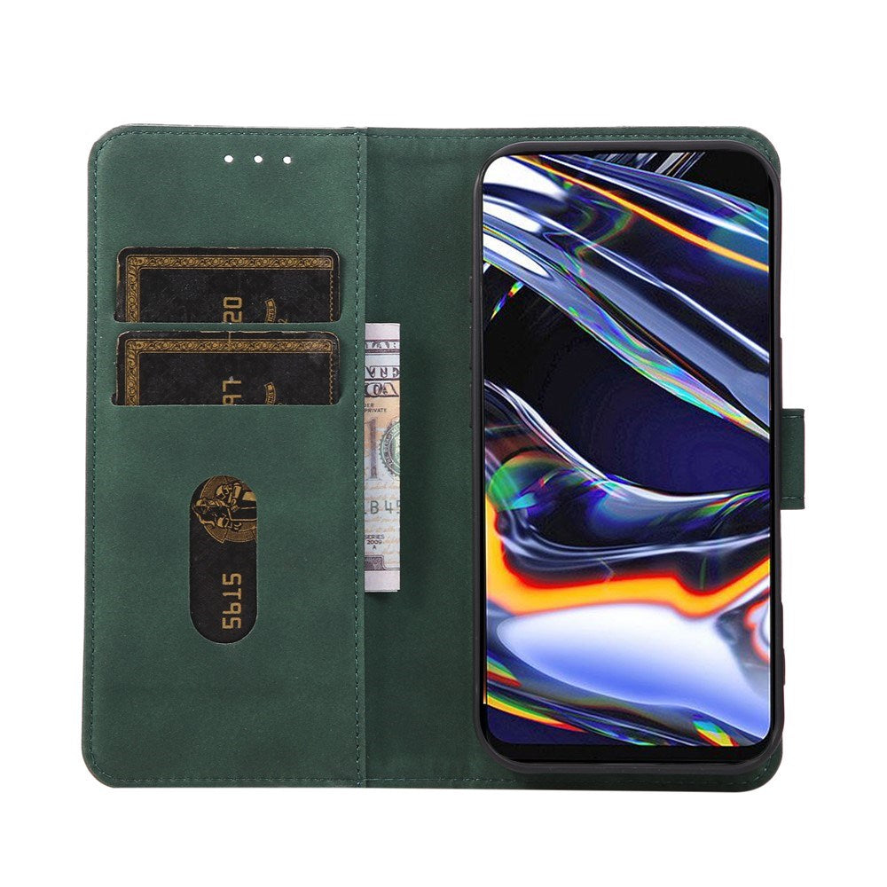 Samsung Galaxy A57 Kunstskinn Flip Deksel med Kortholder - Mørkegrønn