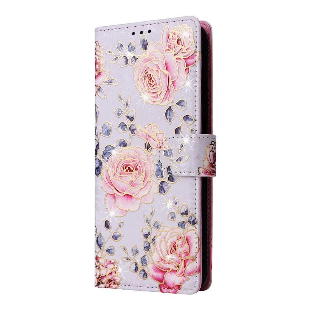 Samsung Galaxy S26 EIDERWOOD Kunstskinn Flip Deksel m. Blomster - Roser