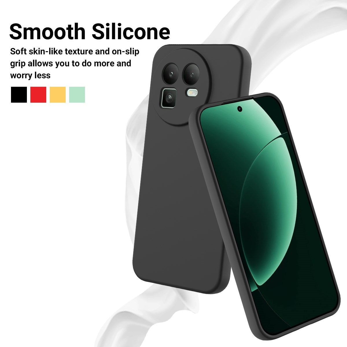 Realme GT 8 EIDERWOOD Silikon Deksel m. Stropp - Svart