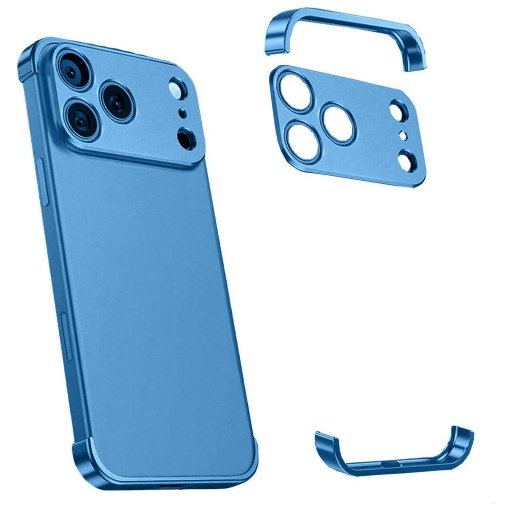 iPhone 17 Pro Max Todelt Bumper Deksel m. Kamerabeskytter - Blå