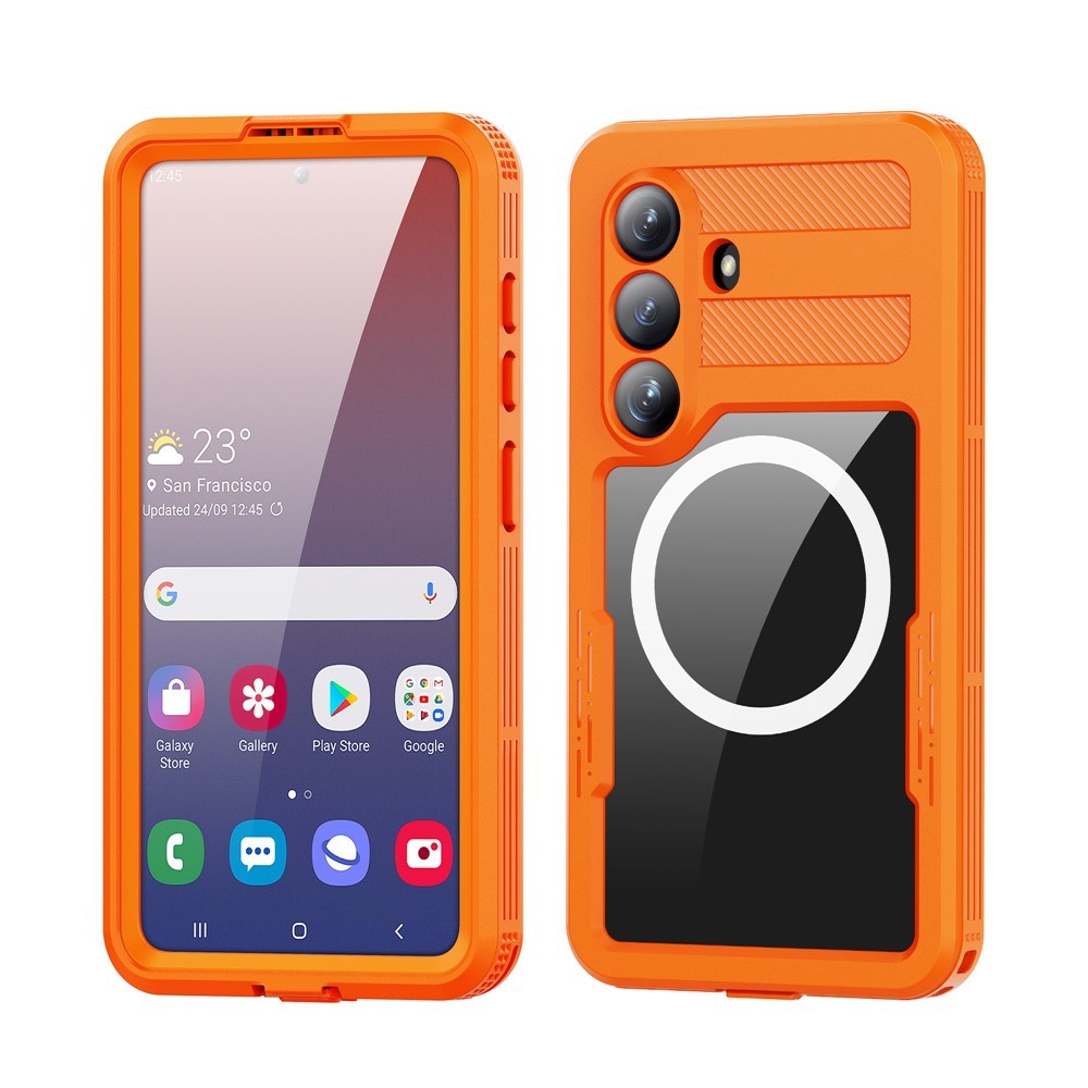 Samsung Galaxy S26 Redpebber Vanntett Hybrid Plast Deksel – MagSafe Kompatibel – Oransje