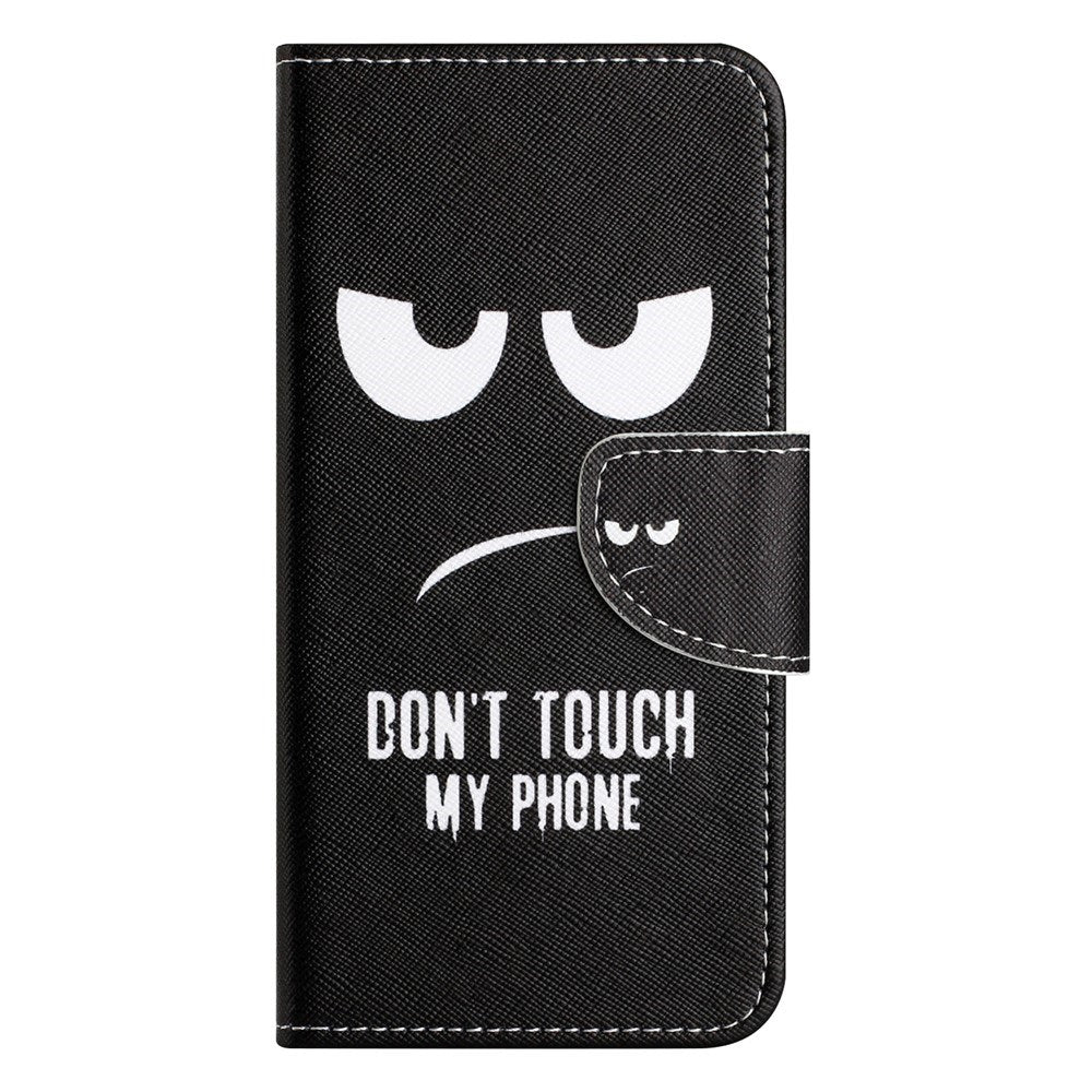 Samsung Galaxy S26+ (Plus) EIDERWOOD Kunstskinn Flip Deksel m. Mønster - Don't Touch My Phone