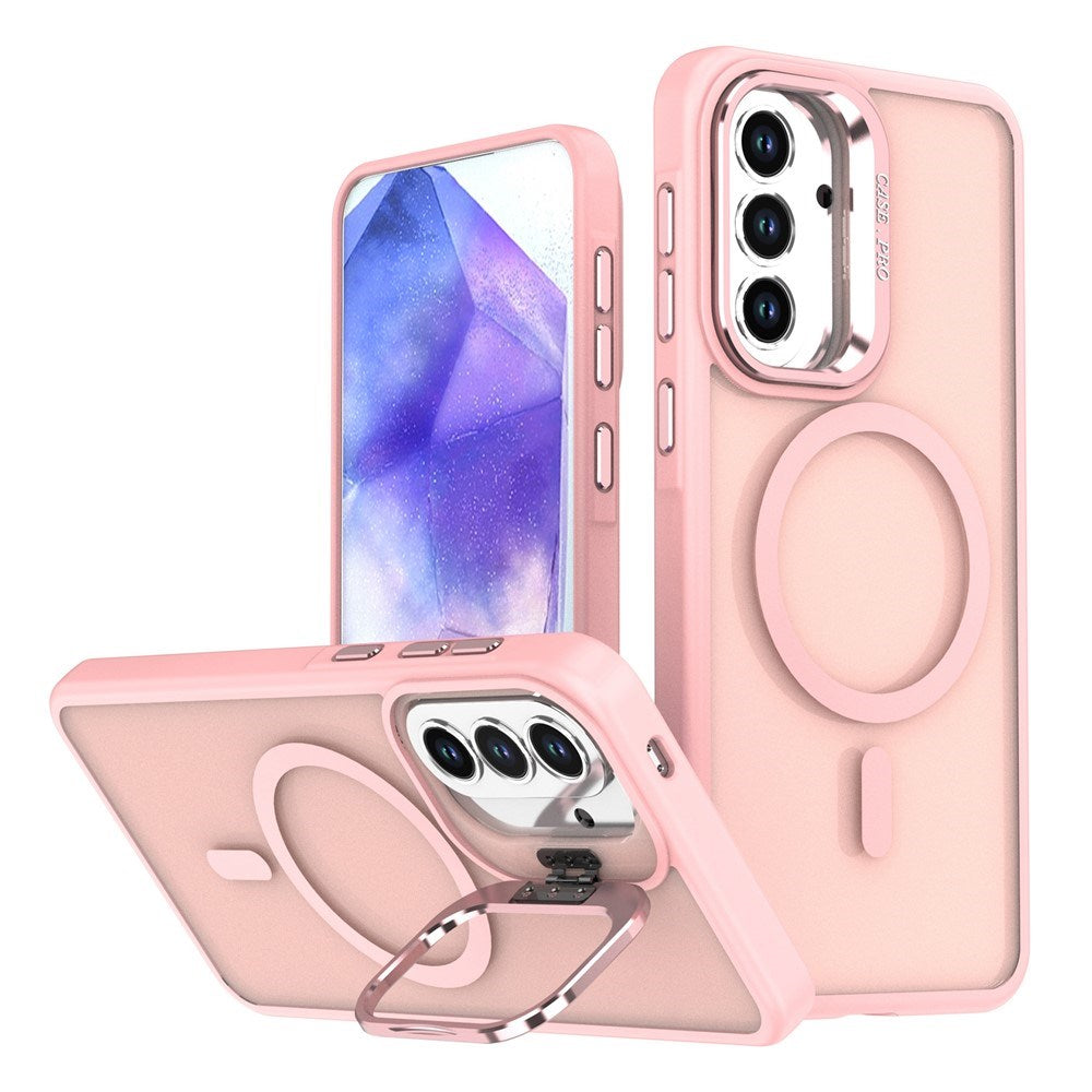 Samsung Galaxy A37 EIDERWOOD Hybrid Deksel med Kickstand – MagSafe Kompatibel – Rosa