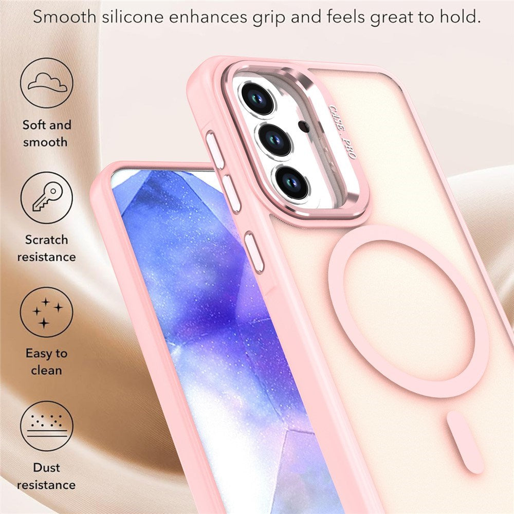 Samsung Galaxy A57 EIDERWOOD Hybrid Deksel med Kickstand – MagSafe Kompatibel – Rosa