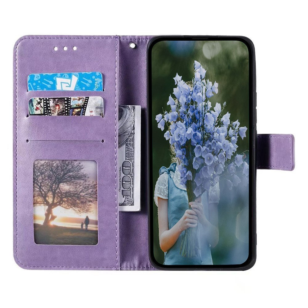OnePlus 15R EIDERWOOD Kunstskinn Flip Deksel m. Mønster - Lilla