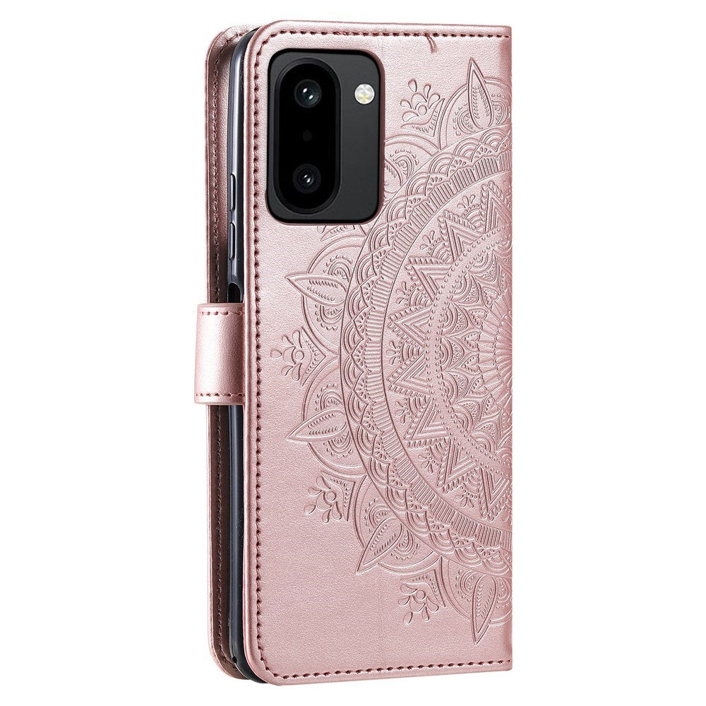 OnePlus 15R EIDERWOOD Kunstskinn Flip Deksel m. Mønster - Rosa