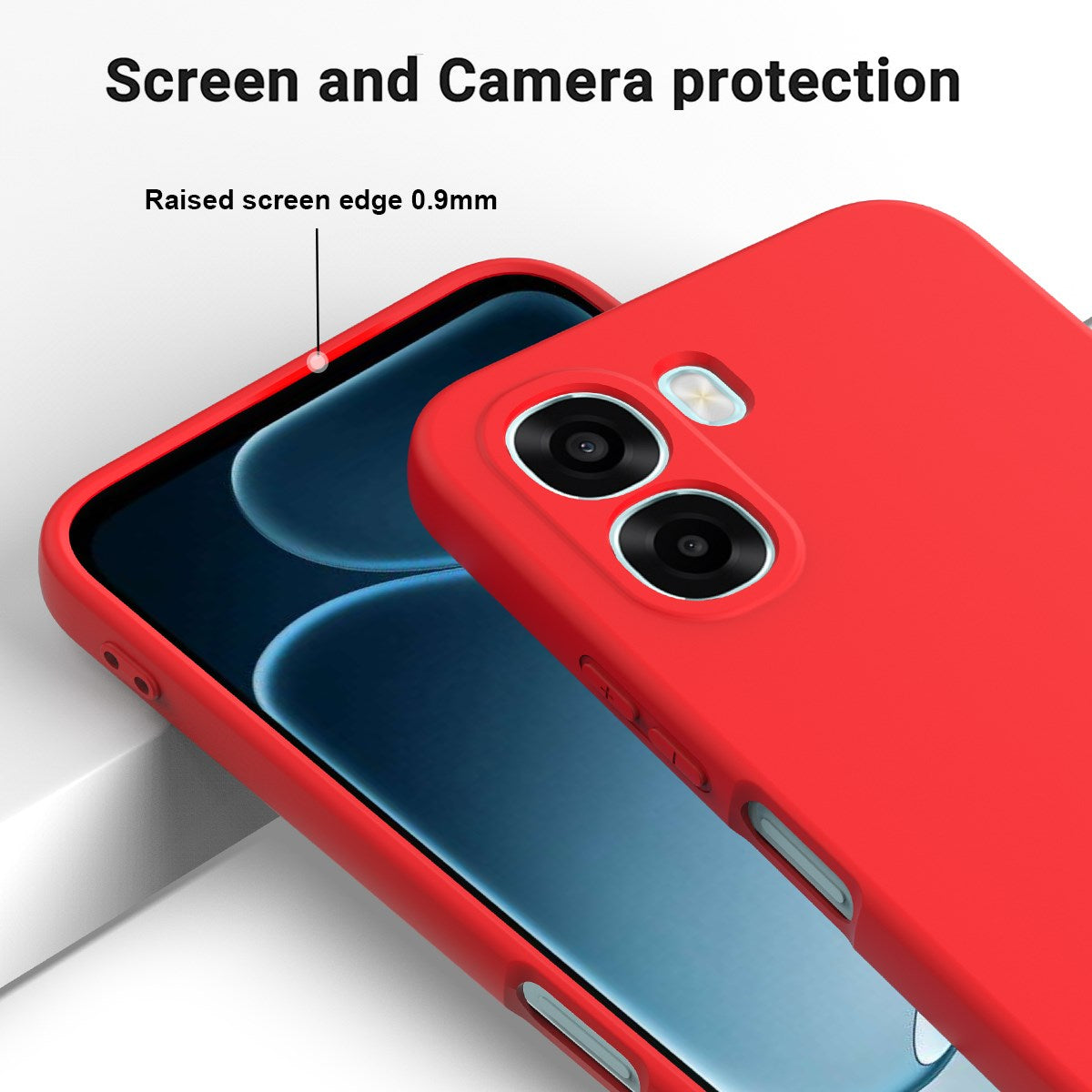OPPO A6x EIDERWOOD Silikon Deksel med Stropp - Rød