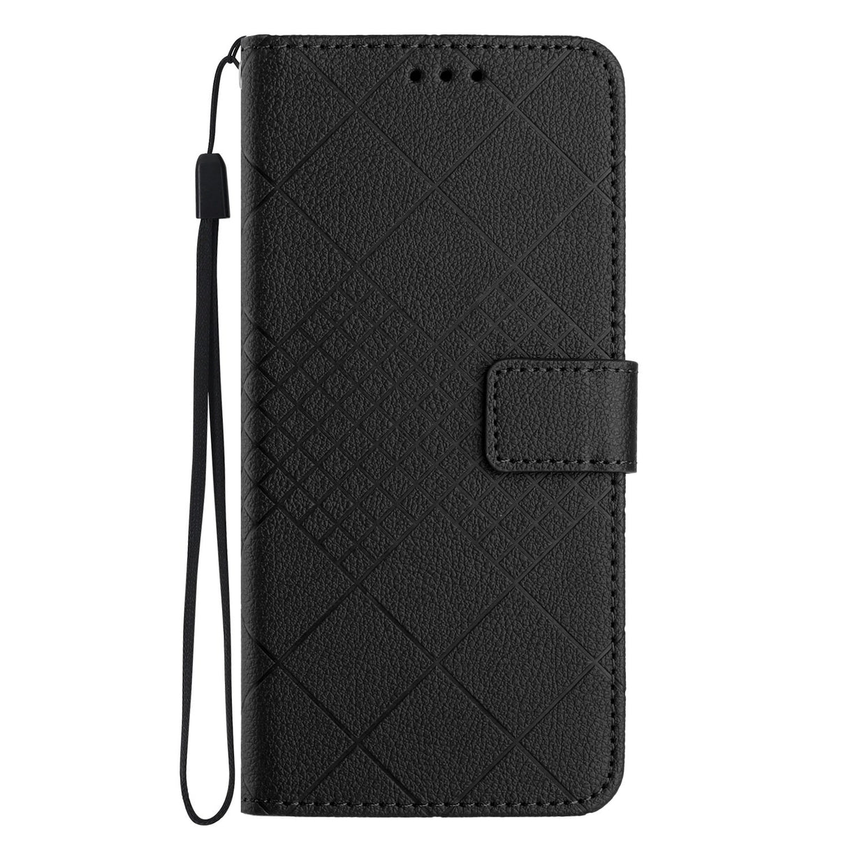 OPPO Reno15 (5G) EIDERWOOD Kunstskinn Flip Deksel m. Stropp - Svart