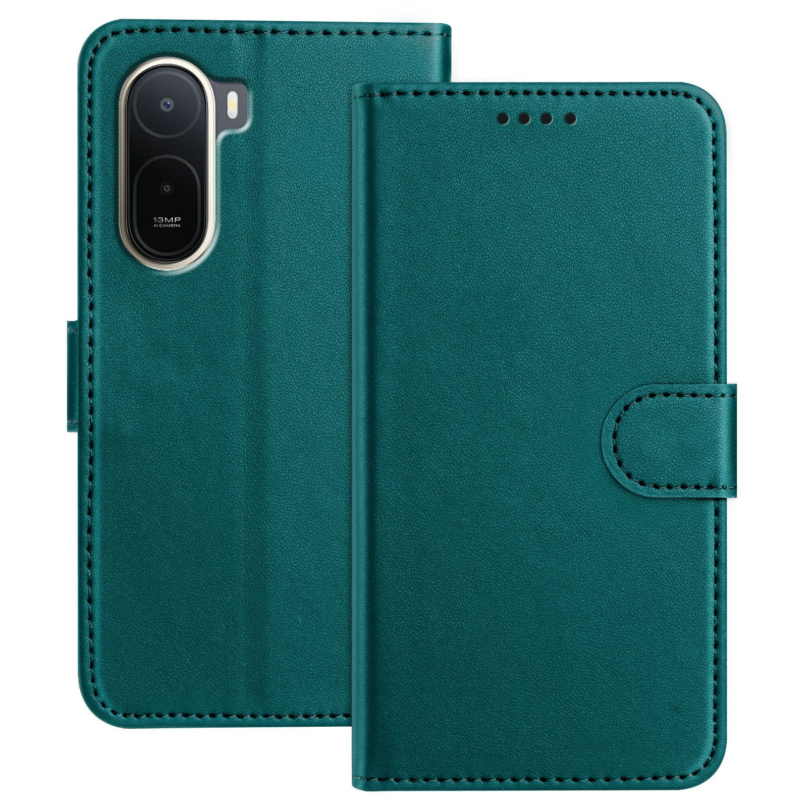Xiaomi Redmi A7 Pro EIDERWOOD Kunstskinn Flip Deksel m. Kortlomme & Stativfunksjon - Grønn