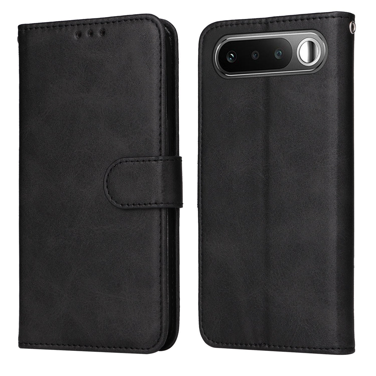 Realme 16 EIDERWOOD Kunstskinn Flip Deksel m. Stropp - Svart