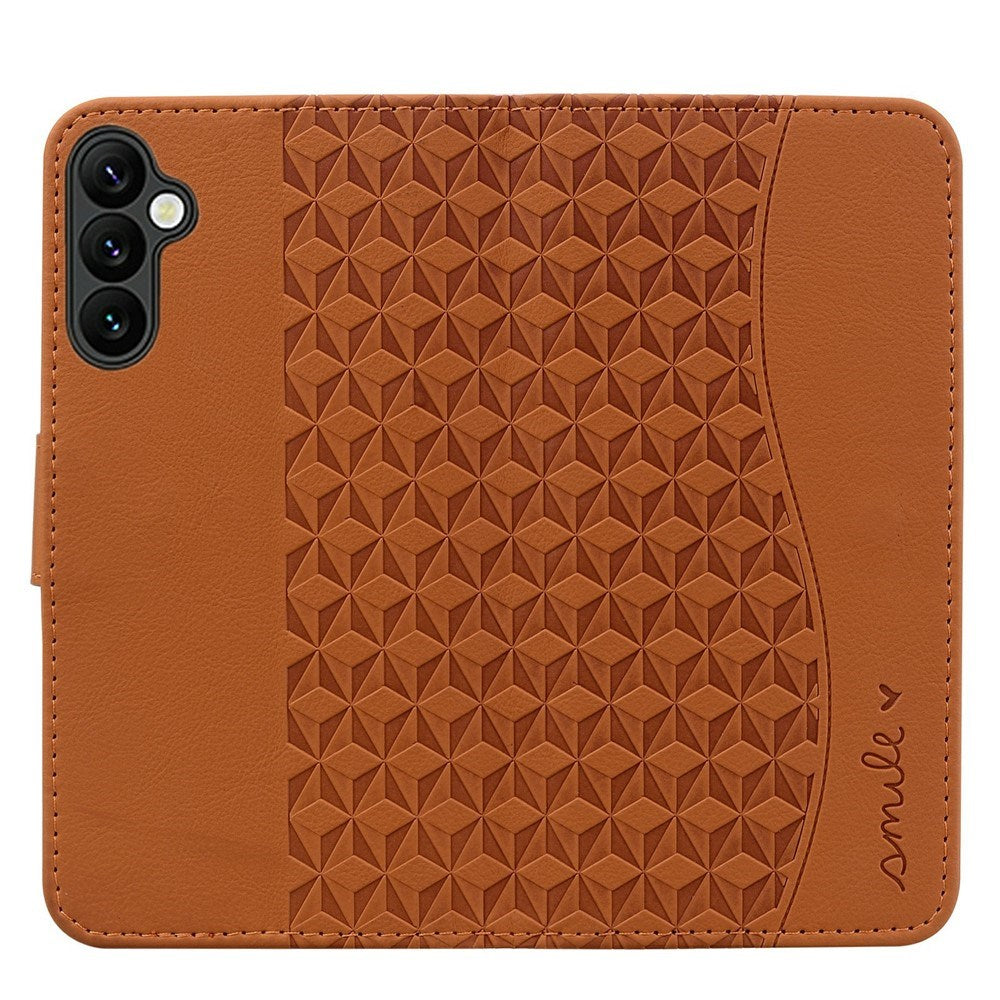 Samsung Galaxy A57 EIDERWOOD Flip Deksel med Trykk - Kortholder & Stropp - Brun