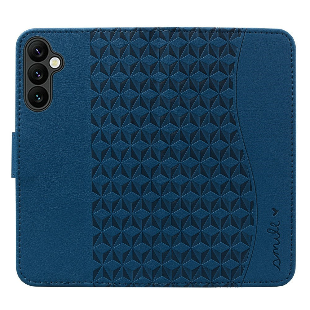 Samsung Galaxy A57 EIDERWOOD Flip Deksel med Trykk - Kortholder & Stropp - Blå