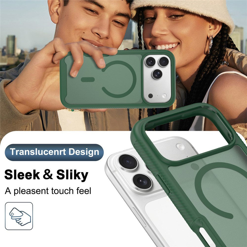 iPhone 18 Pro Max / 17 Pro Max EIDERWOOD 2-i-1 Matt Hybrid Plast Deksel m. Skjermbeskyttelsesfilm - MagSafe Kompatibel - Grønn