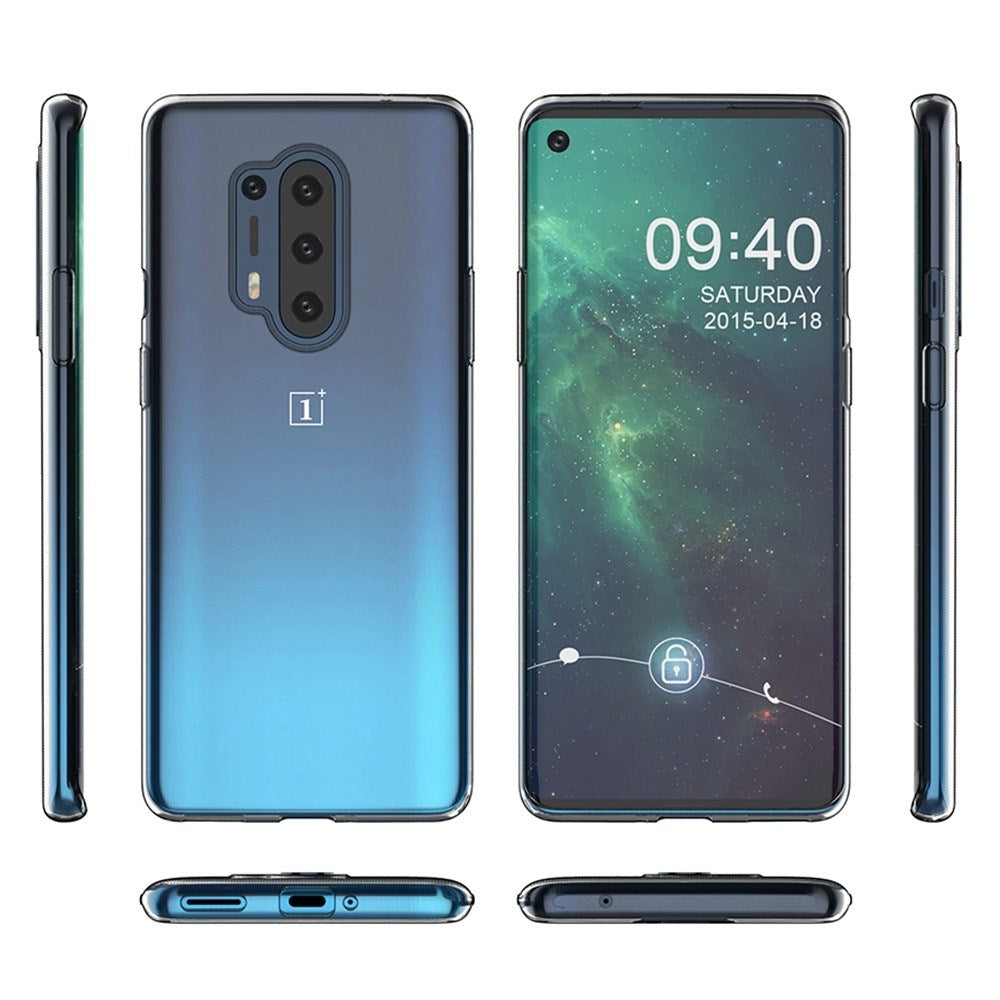 EIDERWOOD OnePlus 8 Pro Fleksibelt Plastdeksel - Gjennomsiktig