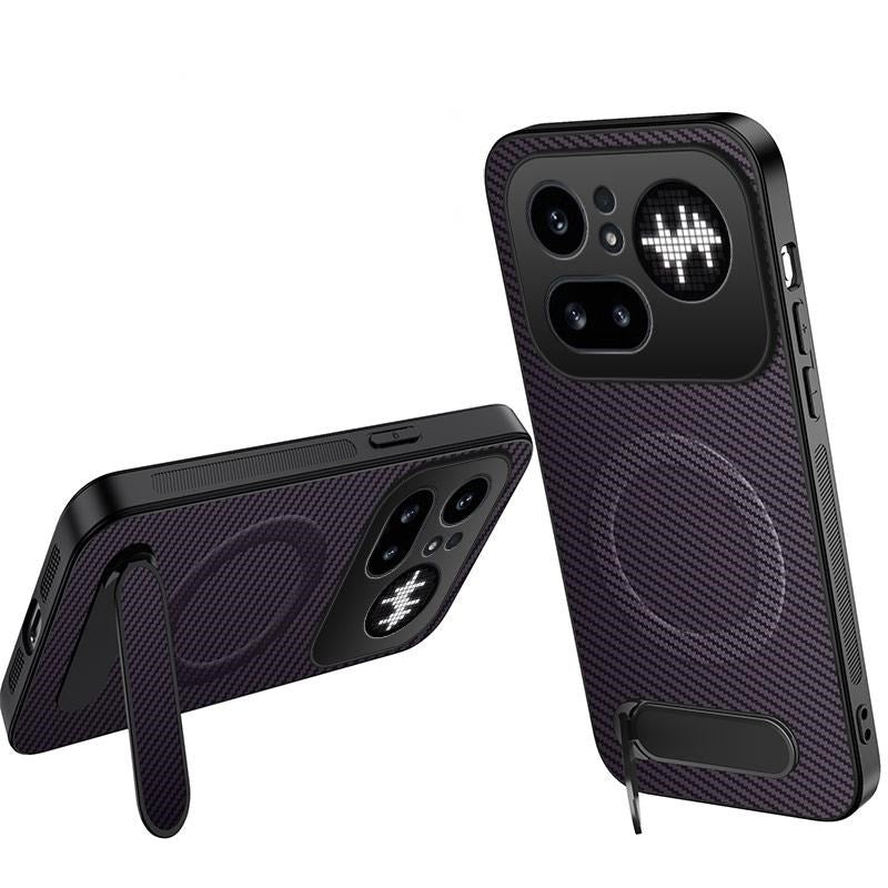 Nothing Phone (4a) Pro EIDERWOOD Hybrid Deksel med Stativ - Lilla