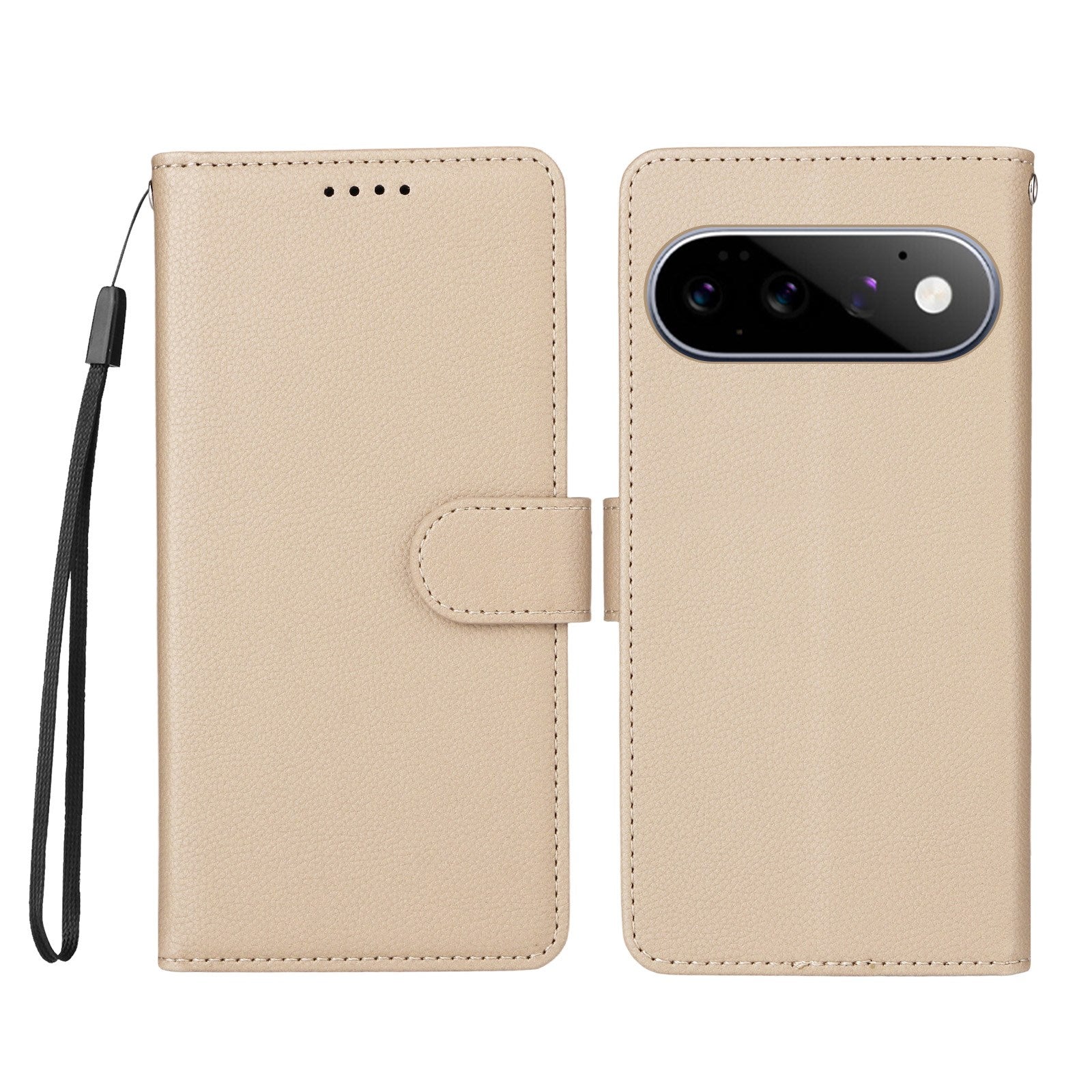 EIDERWOOD Google Pixel 11 / 11 Pro Flippdeksel - Kortholder & Håndleddsstropp - Beige