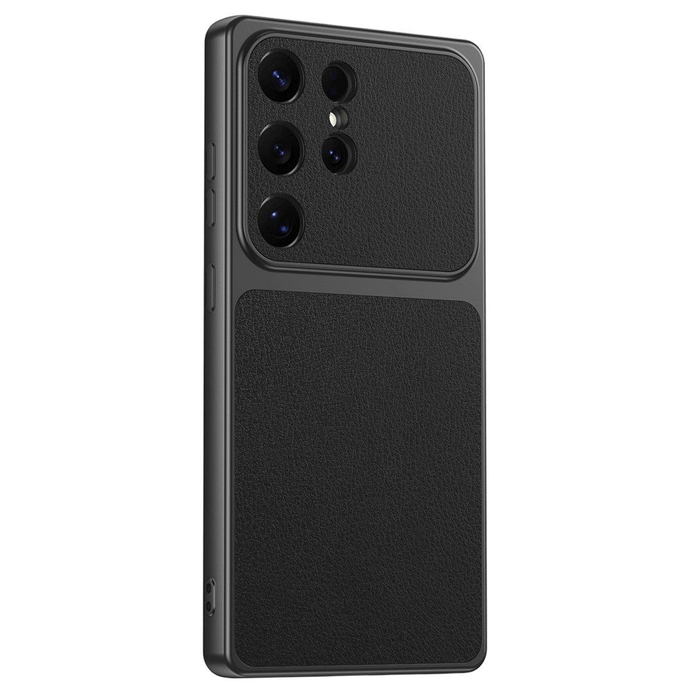 Samsung Galaxy S25 Ultra EIDERWOOD Hybrid Bakdeksel med Kunstskinn – Svart
