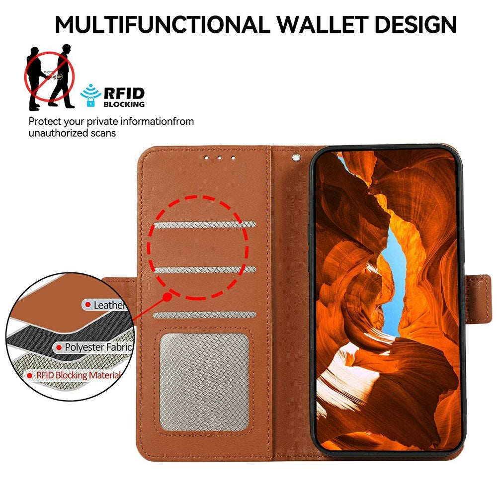 EIDERWOOD Google Pixel 11 Pro XL Flipp Deksel med RFID-Blokkering & Kortholder – Brun
