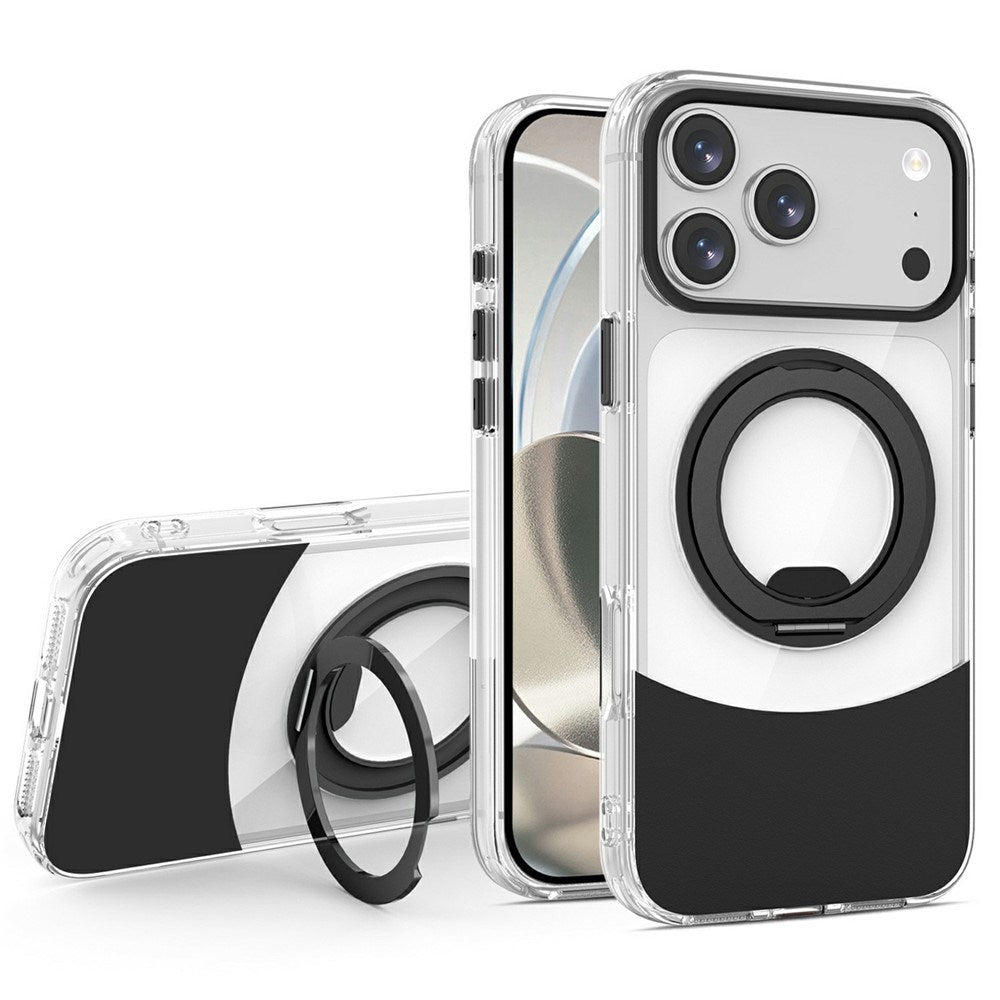 iPhone 17 Pro EIDERWOOD Hybrid Deksel med Stativfunksjon - MagSafe Kompatibel - Gjennomsiktig / Svart