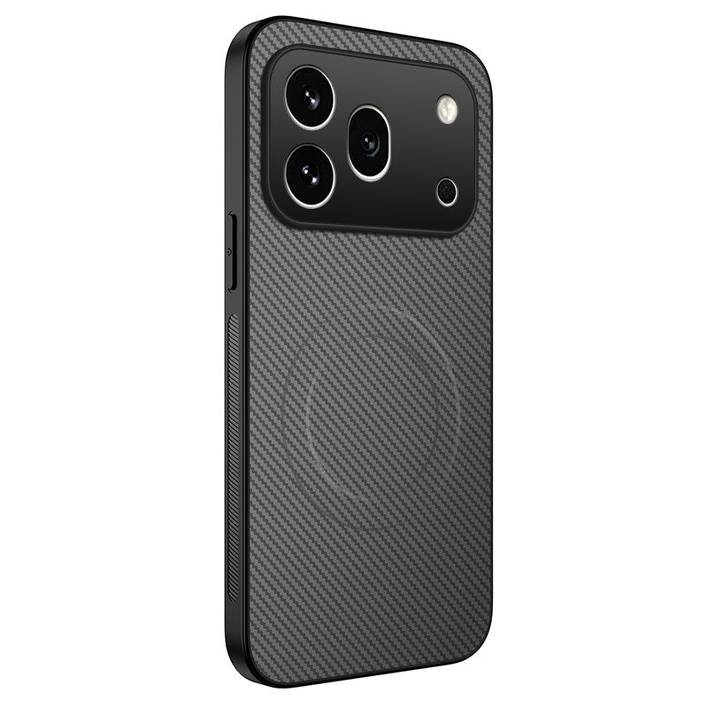 Honor 600 Pro WANLONFENG Deksel med Karbontekstur - MagSafe Kompatibel - Grå