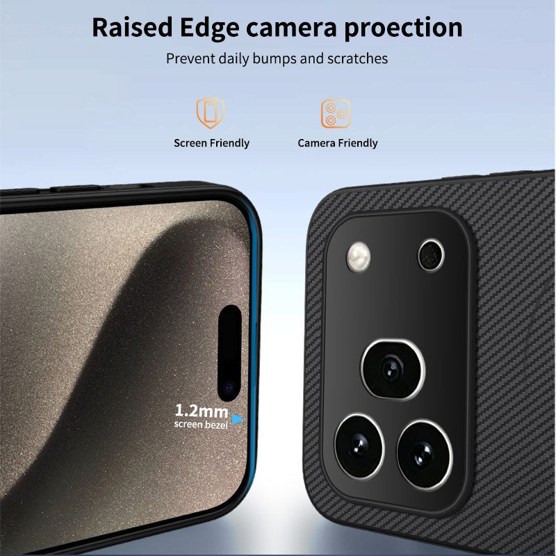 Honor 600 Pro WANLONFENG Deksel med Karbontekstur - MagSafe Kompatibel - Grå