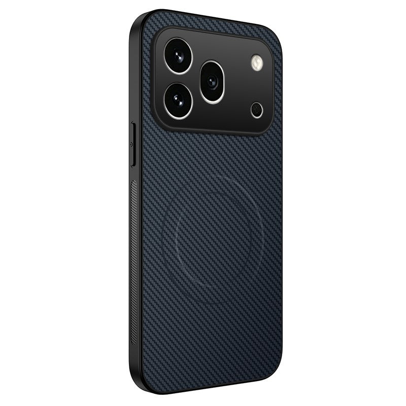 Honor 600 Pro WANLONFENG Deksel med Karbontekstur - MagSafe Kompatibel - Blå