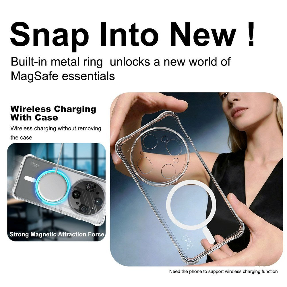 OPPO Find X9 Ultra IMAK Fleksibelt Plast Deksel - MagSafe Kompatibel - Gjennomsiktig