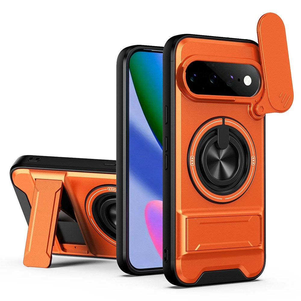 Google Pixel 11 / 11 Pro EIDERWOOD Hybrid Håndverker Deksel m. Kickstand & Cam Slider - MagSafe Kompatibel - Oransje