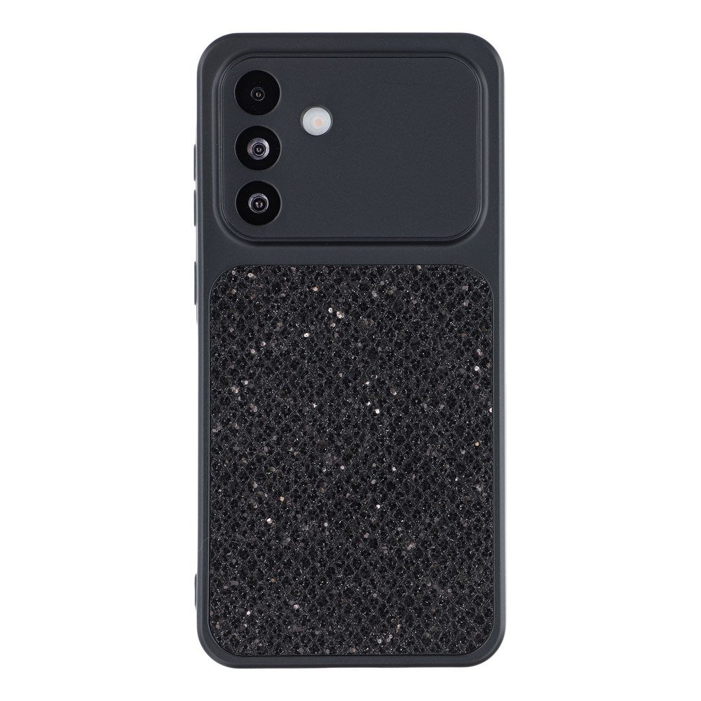 Samsung Galaxy A17 (5G) EIDERWOOD Fleksibelt Plast Deksel m. Glitter - Svart