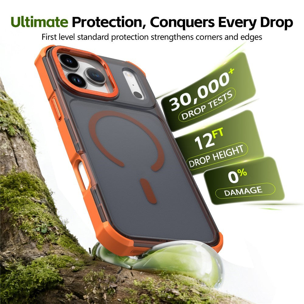 iPhone 17 Pro EIDERWOOD Matt Hybrid Plast Deksel - MagSafe Kompatibel - Oransje