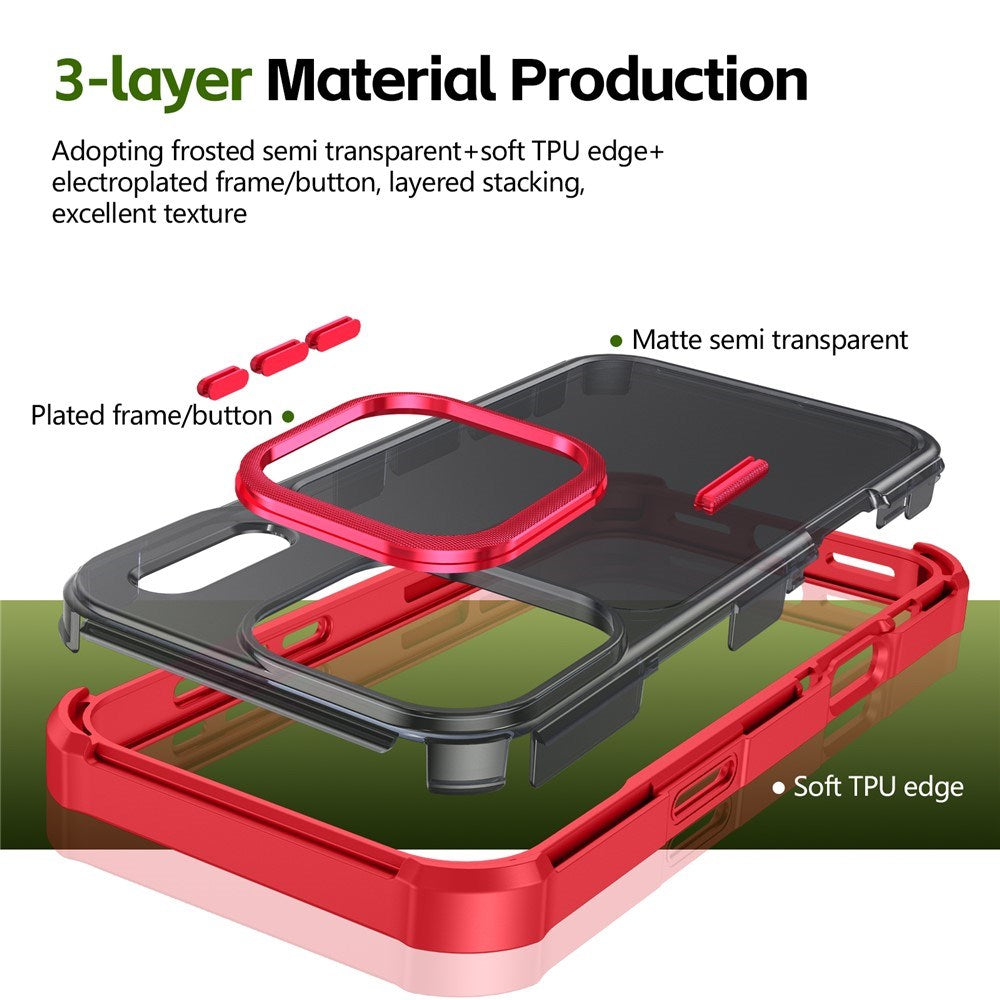 iPhone 17 Pro EIDERWOOD Matt Hybrid Plast Deksel - MagSafe Kompatibel - Rød