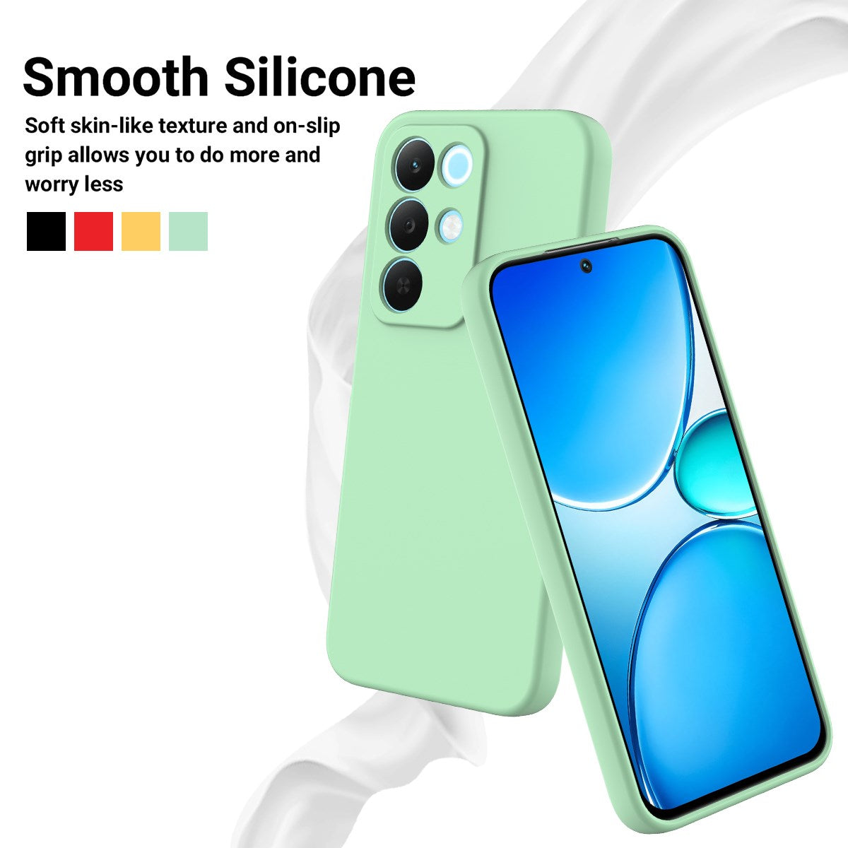 Realme C100 EIDERWOOD Silikon Deksel m. Stropp - Grønn