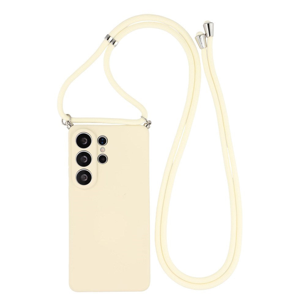 Samsung Galaxy S26 Ultra EIDERWOOD Fôret Fleksibelt Plast Deksel m. Stropp - Beige