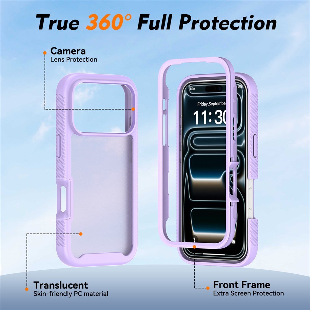 iPhone 18 Pro / 17 Pro EIDERWOOD Todelt Matt Hybrid Plast Deksel - Lilla