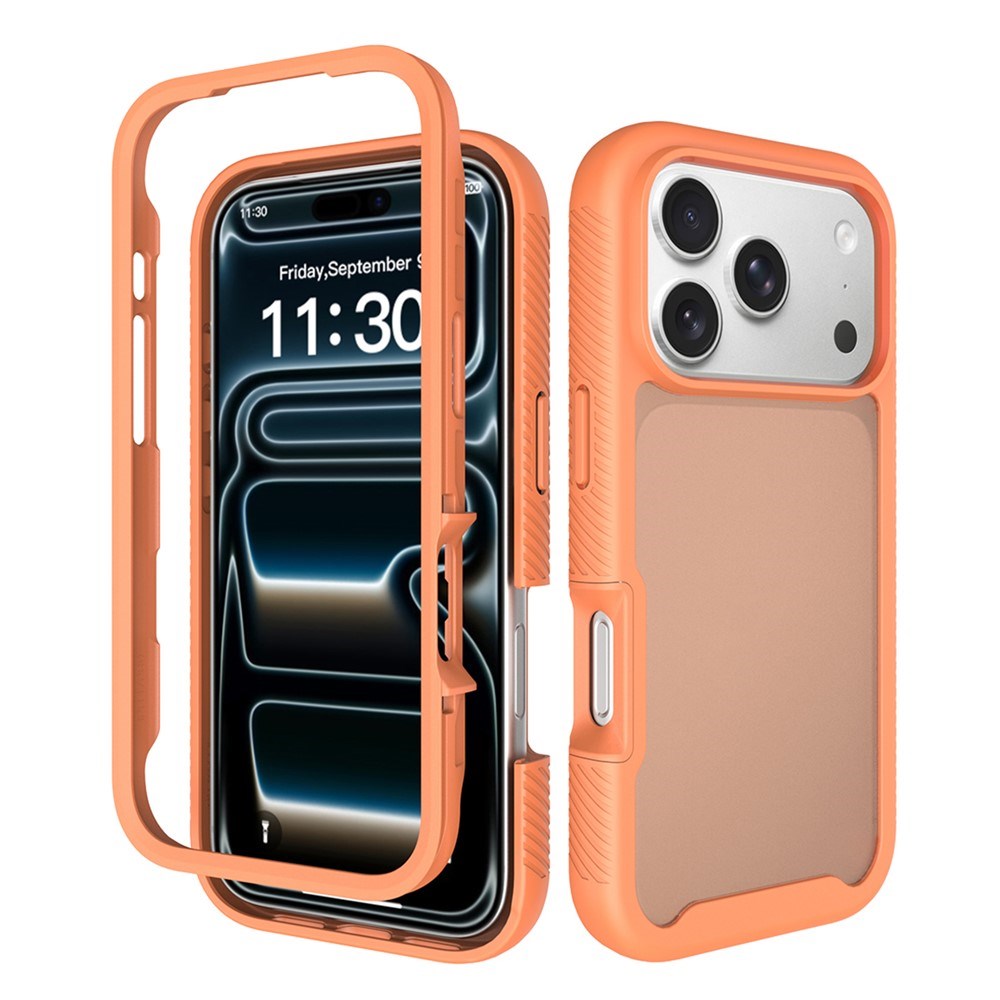 iPhone 18 Pro / 17 Pro EIDERWOOD Todelt Matt Hybrid Plast Deksel - Oransje