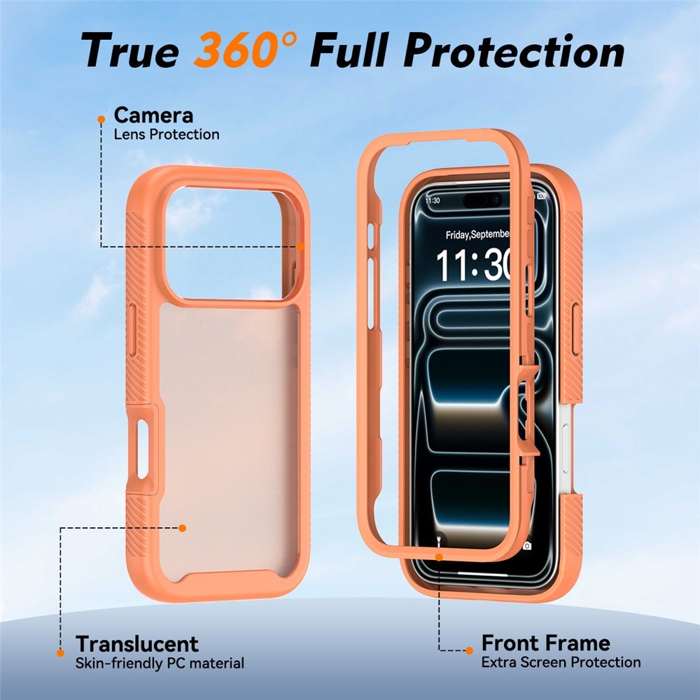 iPhone 18 Pro / 17 Pro EIDERWOOD Todelt Matt Hybrid Plast Deksel - Oransje