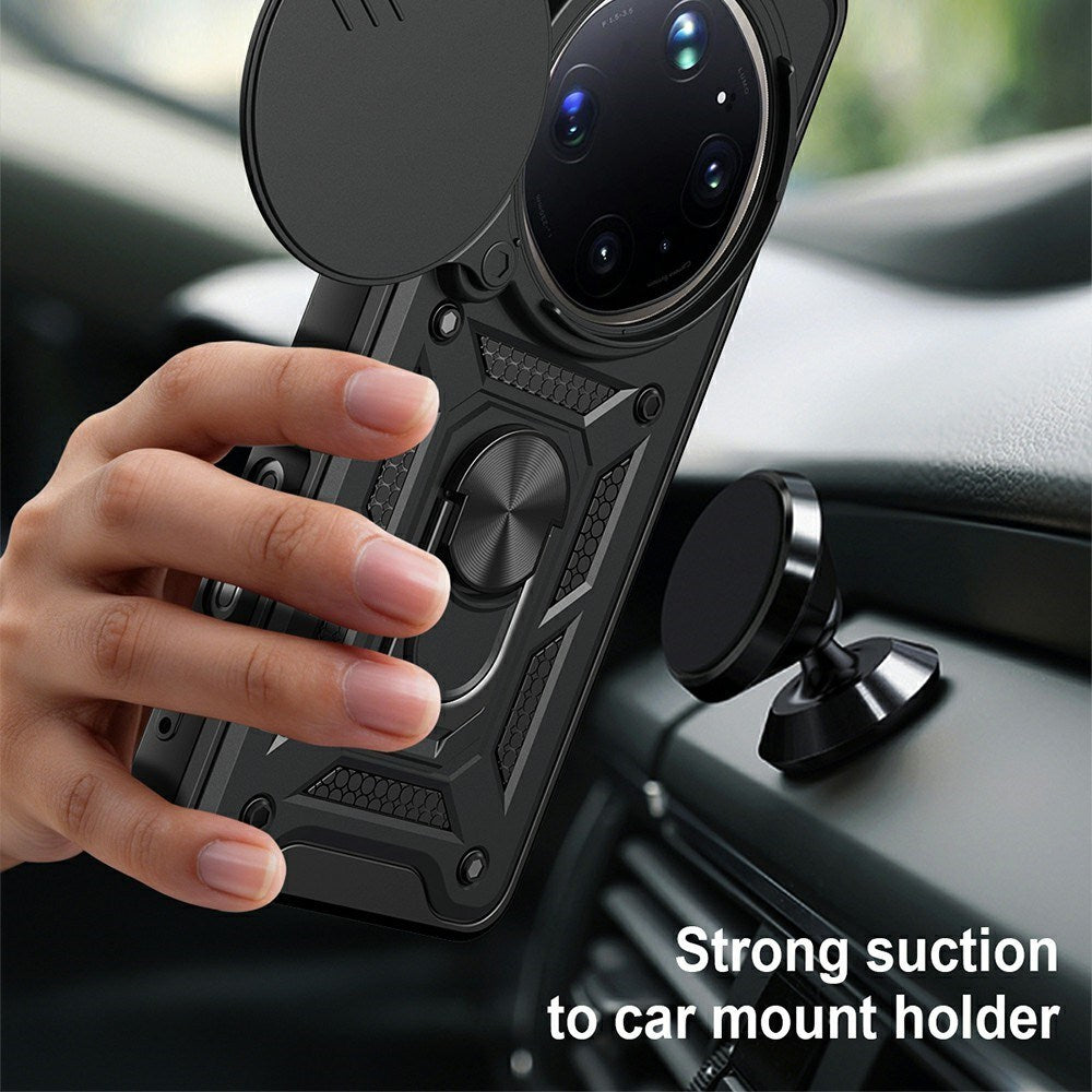 OPPO Find X9 Ultra EIDERWOOD Håndverker Deksel med 360° Roterbar Camslider & Kickstand - Svart / Blå