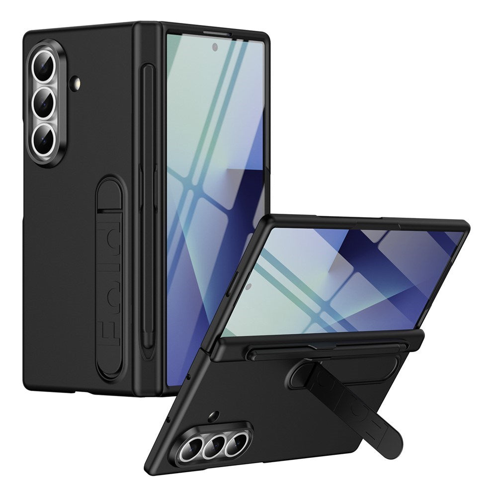 Samsung Galaxy Z Fold8 Ultra Hard Plast Deksel m. Skjermbeskytter & Støttefunksjon - Svart