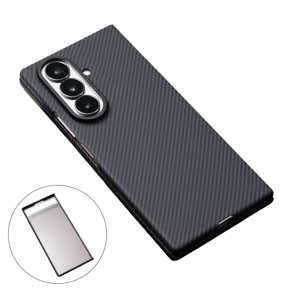 Samsung Galaxy Z Fold8 Ultra Hardt Plast Carbon Deksel - MagSafe Kompatibel - Svart