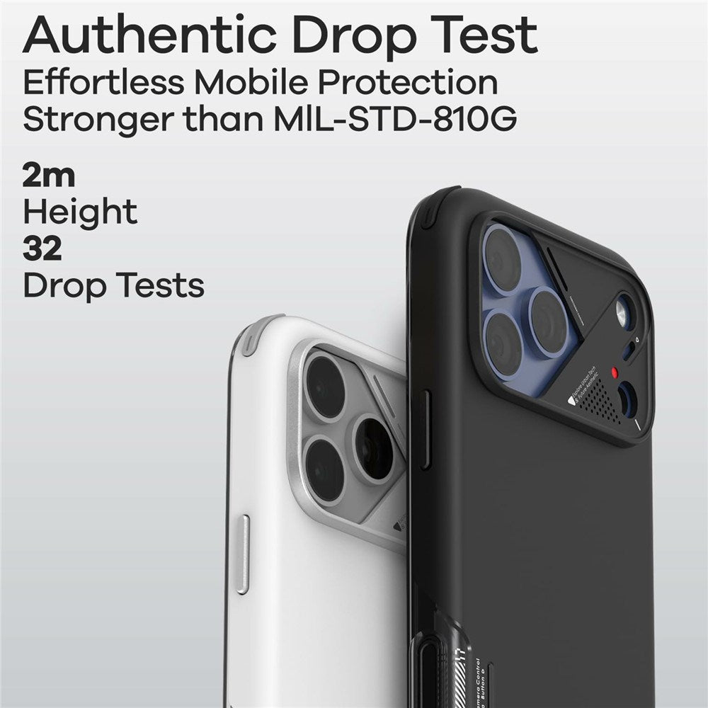 iPhone 17 Pro AULUMU Støtdempende Hybrid Deksel – MagSafe Kompatibelt – Svart